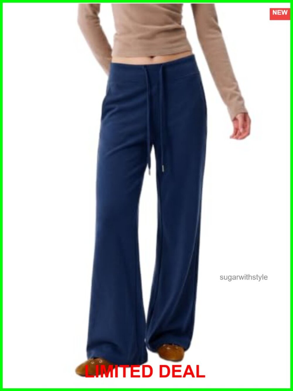 Women's Wide Leg Sweatpants High Waisted Drawstring Lounge Palazzo Pants